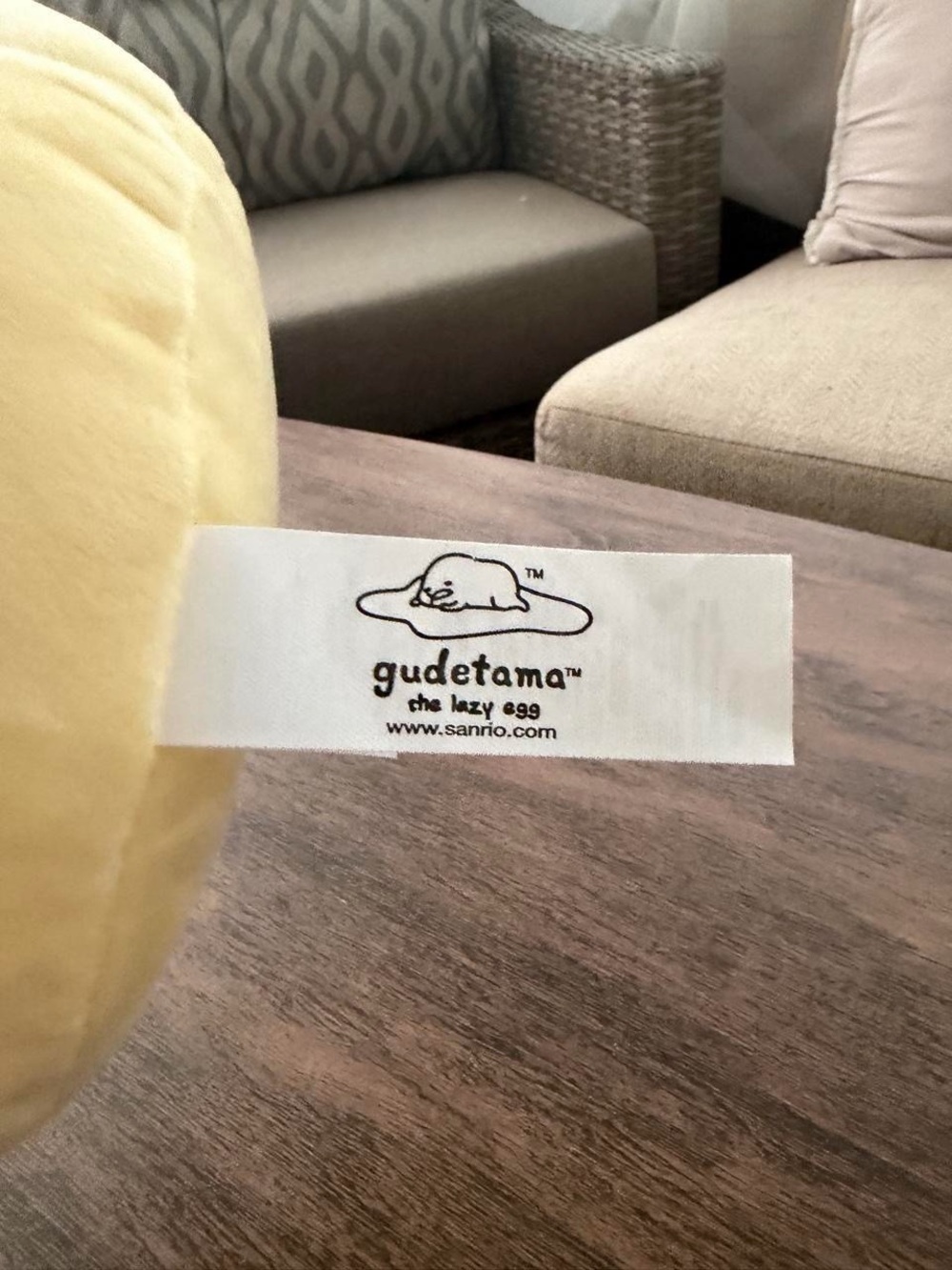 GUND Sanrio Gudetama The Lazy Egg Stuffed Animal, Flan Gudetama Plush Toy - Picture 6 of 7